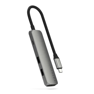 Satechi 4-in-1 USB-C Slim Multiport Adapter 4K - Space Grey