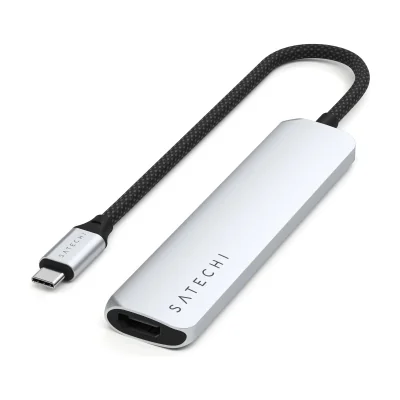 Satechi 6-in-1 USB-C Slim Multiport Adapter - Silver