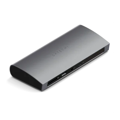 Satechi Aluminium Thunderbolt 4 Dock (1xT4 P 96W,3x T4 40Gbps 15W,Ethernet,3xUSB-A 3.2 10 Gbps,1xUSB-A 2.0 charging,SDcard,3.5mm audio) EU version - Space Grey
