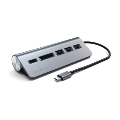 Satechi Aluminium Type-C USB Hub (3x USB 3.0,MicroSD) - Space Grey