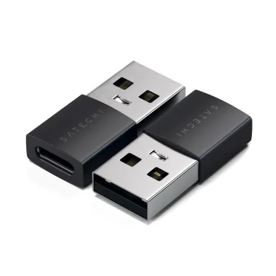 Satechi Aluminum  2x Type-A to Type-C Adapter - Space Black