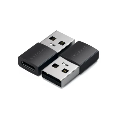 Satechi Aluminum  2x Type-A to Type-C Adapter - Space Black