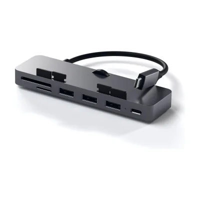 Satechi Aluminum Type-C CLAMP PRO Hub (3x USB 3.0,MicroSD) - Space Grey