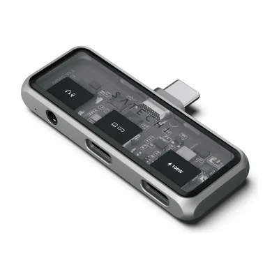Satechi Mobile XR Hub with dual USB-C and Audio - Space Gray