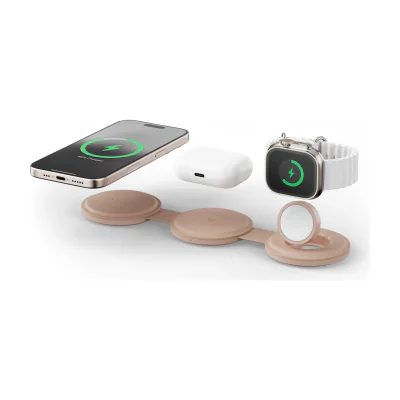 Satechi OntheGo 3-in-1 Wireless Charger - Desert Rose