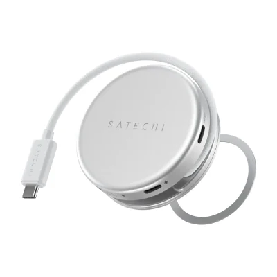 Satechi OntheGo 5-in-1 Multiport Adapter (1x HDMI 4K 60Hz, 1x USB-C up to 5 Gbps, 1x USB-A 3.0 up to 5 Gbps, 1xUSB-C PD60W, 1x SD card reader) - Silver