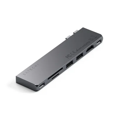 Satechi PRO HUB SLIM (1xUSB4,1xHDMI,2xUSB-A,SD/MicroSD,UHS-I up to 104MB/s, SD/SDHC/SDXC up to 2TB,1xUSB-C) - Midnight Black