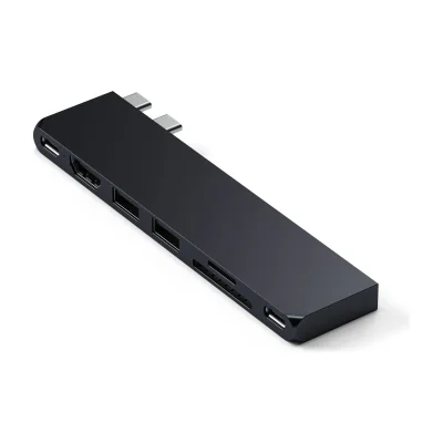 Satechi PRO HUB SLIM (1xUSB4,1xHDMI,2xUSB-A,SD/MicroSD,UHS-I up to 104MB/s, SD/SDHC/SDXC up to 2TB,1xUSB-C) - Midnight Black