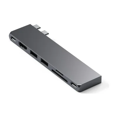 Satechi PRO HUB SLIM (1xUSB4,1xHDMI,2xUSB-A,SD/MicroSD,UHS-I up to 104MB/s, SD/SDHC/SDXC up to 2TB,1xUSB-C) - Space Grey