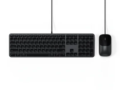 Satechi Slim CLX3 Wired Combo (Keyboard and Mouse) - US English - Space Black