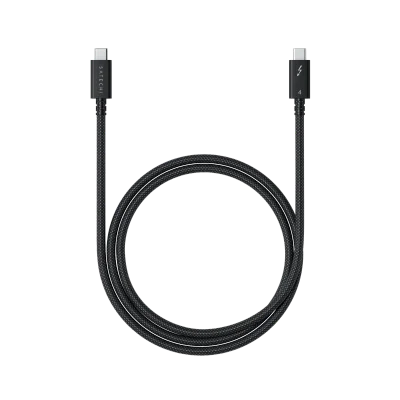 Satechi Thunderbolt 4 Pro Braided Cable 1m (PD240W,40Gpbs data,8K resolution) - Black