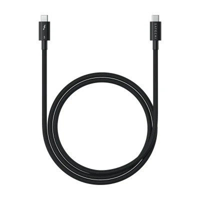 Satechi Thunderbolt 5 Pro Braided Cable 1m (PD240W,80Gpbs data,8K Video) - Space Black