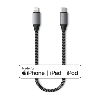 Satechi USB-C to Lightning Short Cable 25cm - Space Grey