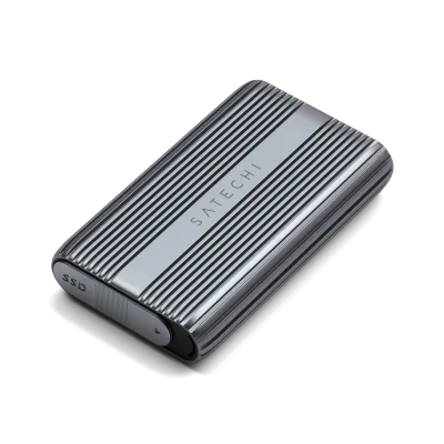 Satechi USB4 NVMe SSD Pro Enclosure (M.2 NVMe Drives 2280/2260/2242mm-16TBmax,PCI-E Gen 4x4,max bandwidth 8GB/s; reading/writing 3840MB/s ) - Grey