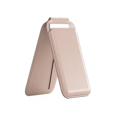 Satechi Vegan-Leather Magnetic Wallet Stand (iPhone 12/13/14/15 all models) - Desert Rose