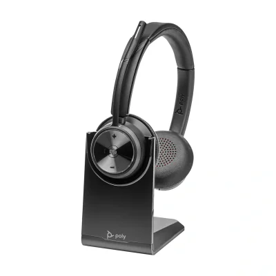 HP Poly Savi 7320 UC Stereo Microsoft Teams Certified DECT 1880-1900 MHz Headset, Wireless, Office/Call center, 20 - 20000 Hz, 160 g, Headset, Black