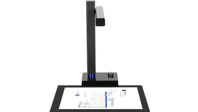 Scanner CZUR Shine 500 Pro, rezolutie 2592 x 1944 pixeli, 5MP, 210dpi, senzor HD CMOS, dimensiune maxima document A4, focalizare fixa, output JPG, PDF, Word, Excel, Tiff, functie OCR: 180+ limbi, USB 2.0, cu pedala de actionare, negru