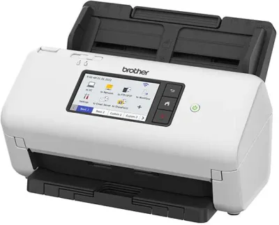 Scanner Desktop BROTHER ADS-4700W, A4, Viteza de scanare duplex: 40ppm/80ipm, Optiuni:, Conectivitate:USB|Retea|WiFI, Scanare ambele fete:Da, ADF:80coli "ADS4700WTF1"
