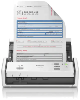 Scanner Portabil Compact BROTHER ADS-1300, A4, Viteza de scanare duplex: 30ppm/60ipm, Optiuni:, Conectivitate:TYPE-C, Scanare ambele fete:Da, ADF:20coli "ADS1300TC1"
