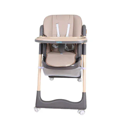 Scaun de masa cu inaltime reglabila, spatar ajustabil in 4 pozitii, pliabil, brown, U-Grow