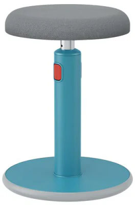 SCAUN ergonomic Leitz Ergo Cozy, pozitie sezut/ in picioare,inaltime reglabila 46-79 cm, 370x690x370 mm,baza rotunjita pt. rotire/ leganare, sezut din spuma, anti-alunecare, 5.5 Kg, albastru "65180061"