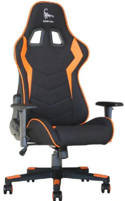 GEMBIRD Gaming chair SCORPION black mesh orange skin