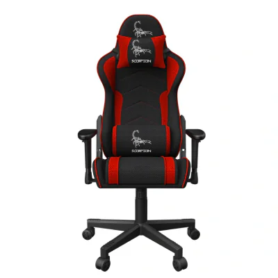 GEMBIRD Gaming chair SCORPION black/red mesh