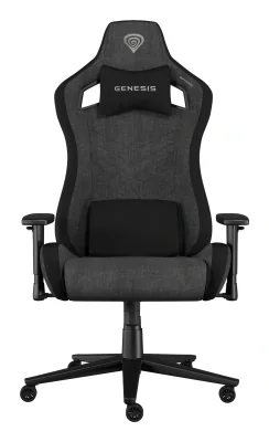 Scaun gaming Genesis Nitro 660, material textil, reglabil pe inaltime, greutate maxima suportata 150 kg, inaltime scaun reglabil 45 - 52 cm, spatar ajustabil 135°, dimensiuni roti 60mm,  echipat cu piston cu gaz clasa 4, manere 2D, negru/gri