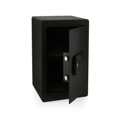 Seif compact de inalta siguranta, Yale, 400x350x340 mm,  YSEB/400/EB1; Caracteristici: Ușa tăiată cu laser-întărită cu placă armată anti- forare; Mecanism deschidere ușă automat; Încuietoare motorizată cu  nivel de securitate ridicat; Blocare timp de