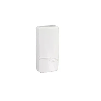 Senzor de soc wireless HoneyWell SHK8M, comunicare bi-directionala, inchis in carcasa de culoare alba.
