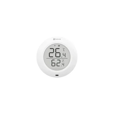 Senzor de Temperatura si Umididtate Ezviz CS-T51C-A0-BG; Baterie: CR2450; Voltaj: DC 3V; Protocol: ZigBee 3.0; Frecventa Wi-Fi: 2.4 GHz; Distanta Comunicare < 200M;Real-Time Temperature and Humidity Monitoring, Large 1.8-inch Display; Instant Alerts 