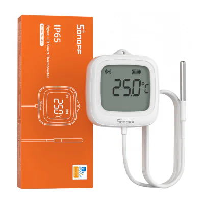 Senzor de temperatură ZigBee LCD Sonoff SNZB-02LD (cu sondă)