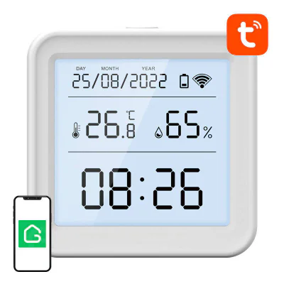 Senzor inteligent de temperatură și umiditate Wi-Fi Gosund S6 (ecran LCD, iluminare din spate)