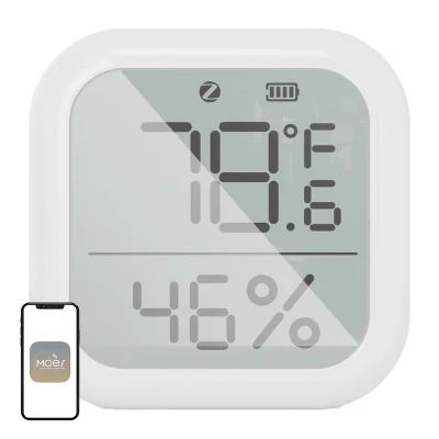 Senzor ZigBee de temperatură și umiditate MOES ZSS-KB-TH-LF-C cu afișaj LCD