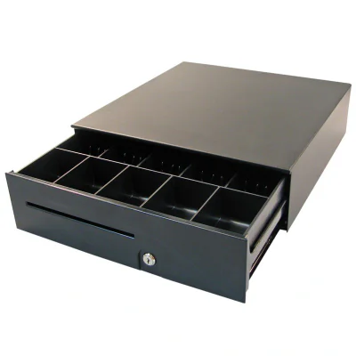 apg Solutions T470-BL1616-M5-E2, Electronic cash drawer, Black, 406 mm, 424 mm, 125 mm