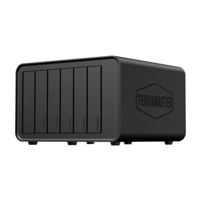 Server de fișiere NAS TERRAMASTER F6-424 cu procesor Intel Celeron N95, 8 GB RAM, 6 sloturi