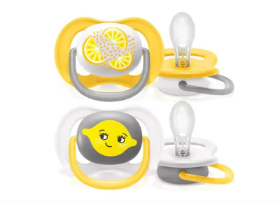 Set 2 suzete Philips-Avent SCF080/18, ultra air pacifier 6-18 luni, Ortodontice, fara BPA, Lamaie