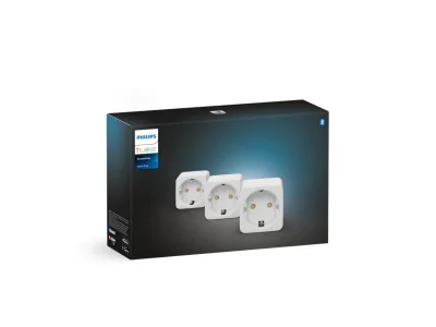 Set 3 Prize Inteligente PHILIPS Hue Smart Plug tip F alb 220-240V 2300W ZigBee Bluetooth | compatibil Alexa Siri Google Assistant