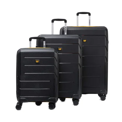 Set 3 trollere CATERPILLAR Cargo Venture, 35L, 59L, 92L, ABS - black "CAT-84922-01"
