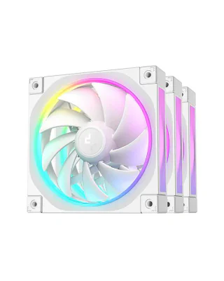 Ventilatoare DEEPCOOL FL12R-3in1 120mm, CFM 55, presiune 2.59 mmAq, viteza de rotatie 500-2100 RPM +/- 10%, alb