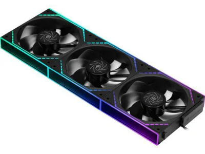 Set 3 ventilatoare Thermalright "TL-M12QR", 120mm, 1500 RPM, S-FDB Bearing, 47.6 CFM, LED ARGB, 4pin PWM, negru, "TL-M12QR-3"