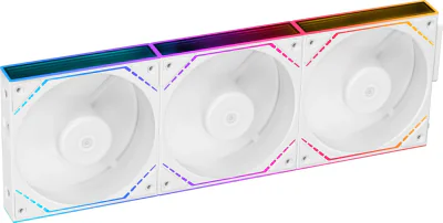 Set 3 ventilatoare Thermalright "TL-M12QRW", 120mm, 1500 RPM, S-FDB Bearing, 47.6 CFM, LED ARGB, 4pin PWM, alb, "TL-M12QRW-3"
