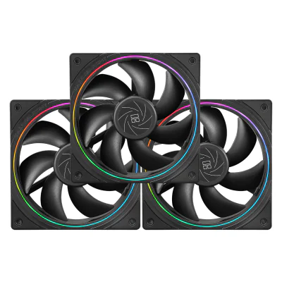 Set 3 ventilatoare Thermalright "TL-S12", 120mm, 1500 RPM, S-FDB Bearing, 47.6 CFM, LED ARGB, 4pin PWM, alb, "TL-S12-W-3"