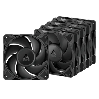 Set 5 ventilatoare Arctic "P12 Pro LN - 5 Pack", 120mm, 450 - 2000 RPM, FDB, 49 cfm, 4-Pin Fan Plug, negru, "ACFAN00349A"