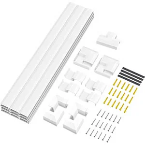 SET canal cablu cu acesorii Logilink, montaj pe perete, 67 piese, 9 x canal 30x15x432mm, plastic, alb, "KAB0110"