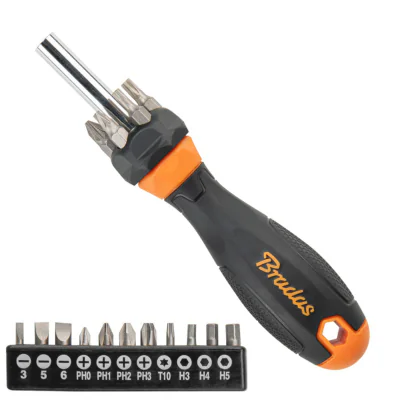 Set de biți cu șurubelniță BRADAS DIY-BIT10SET1, 17 buc.