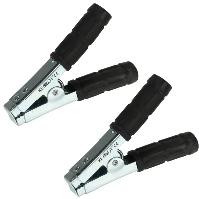 Set de cleme crocodil KEMOT KRO-600/B*P2, negre, 2 buc., 600 A