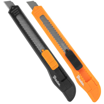 Set de cuțite cu lamă zimțată BRADAS DIY-KN0923, 9 mm, 2 buc.
