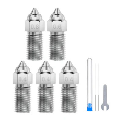 Set de duze din oțel călit pentru ELEGOO Neptune 4 / 4 Pro (0,4 mm x 3, 0,6 mm x 1, 0,8 mm x 1)