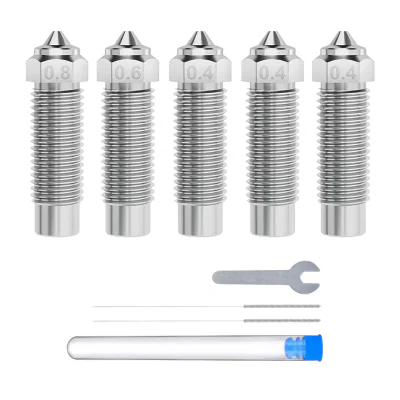 Set de duze din oțel călit pentru ELEGOO Neptune 4 Plus / 4 Max (0,4 mm x 3, 0,6 mm x 1, 0,8 mm x 1)
